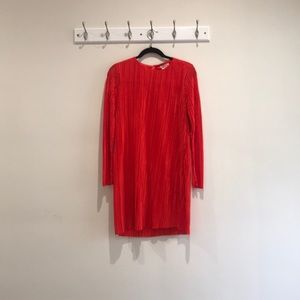 Pleated red H & M dress. Never worn.